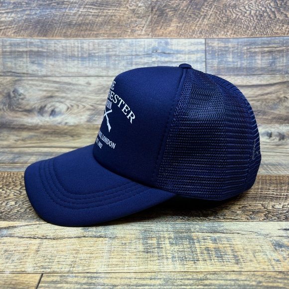 Shaun Of The Dead Winchester Pub Mens Trucker Hat Navy Snapback Zombie Ball Cap - Picture 4 of 8